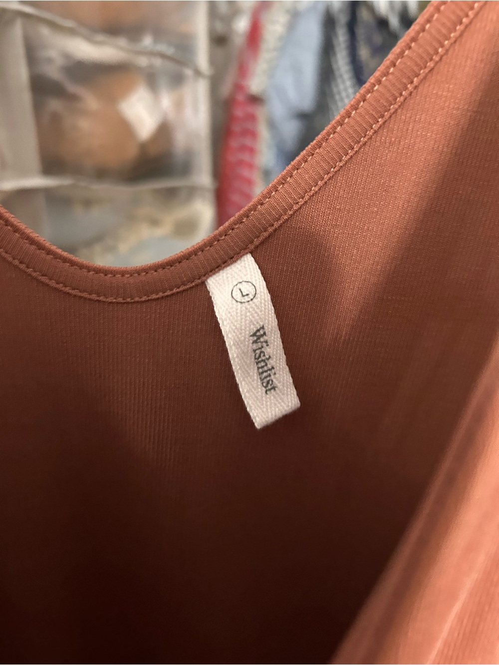 Wishlist Rust Terracotta Scoop Neck Dress